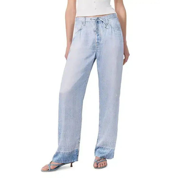 Rag & Bone Women’s Miramar Satin Phoebe Drawstring Pants Size S Nwt Denim Look